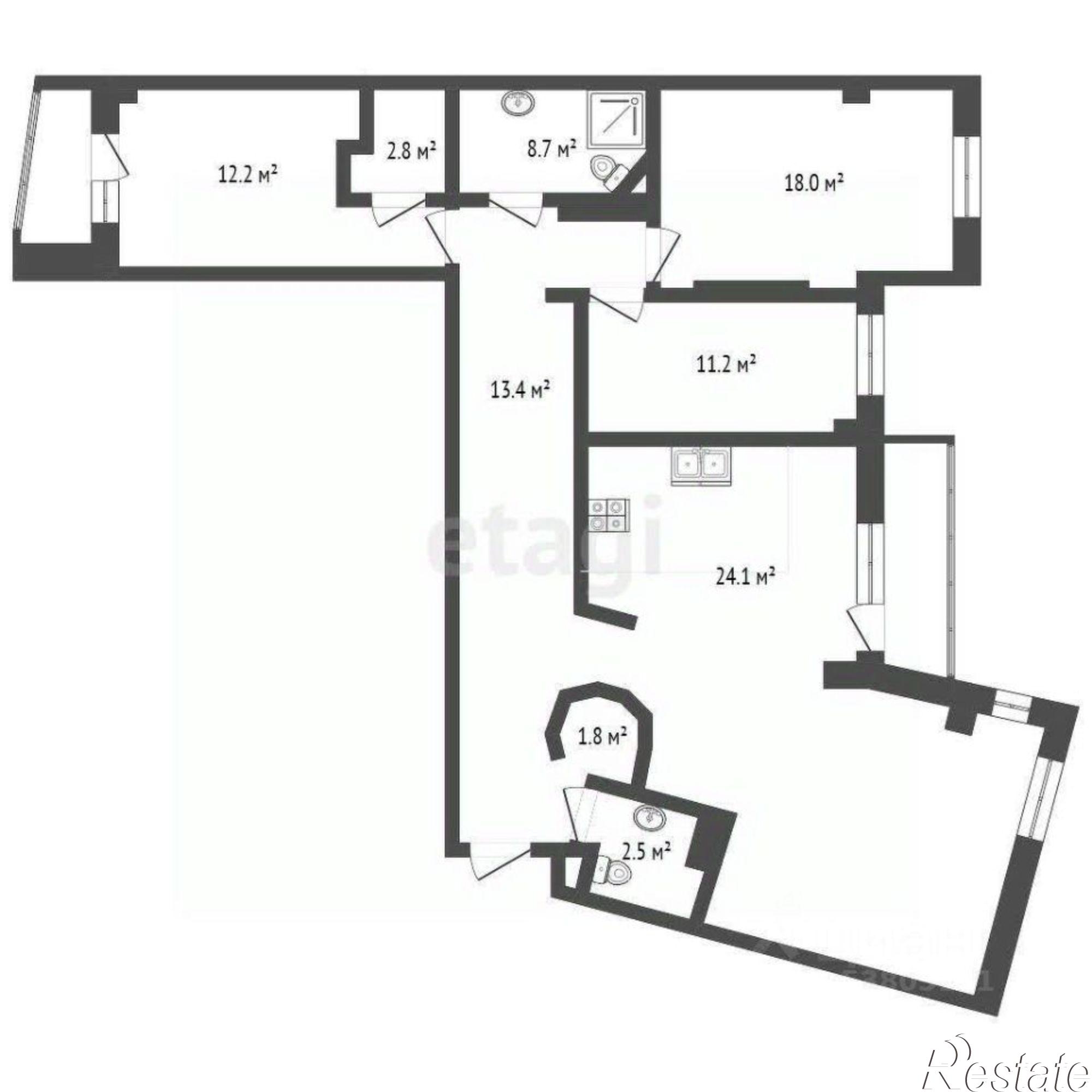 Купить квартиру за 19 300 000 рублей на 20-я улица, 43