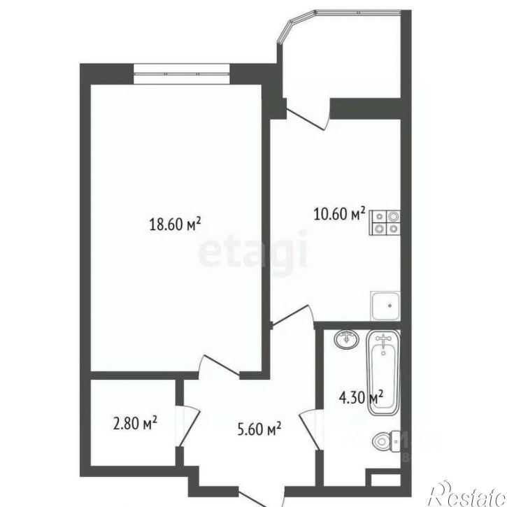 1-комн квартира ул 8-го Марта, 1,  д. 1