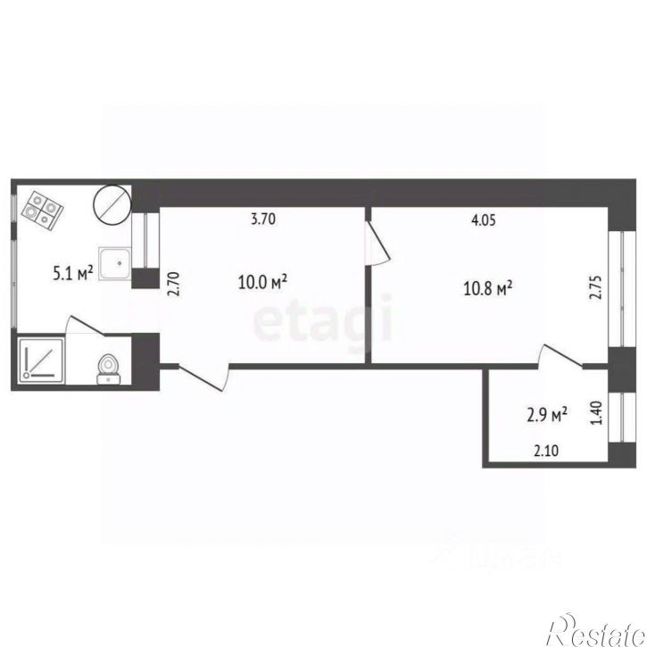 1-комн квартира Московская улица, 15,  д. 15