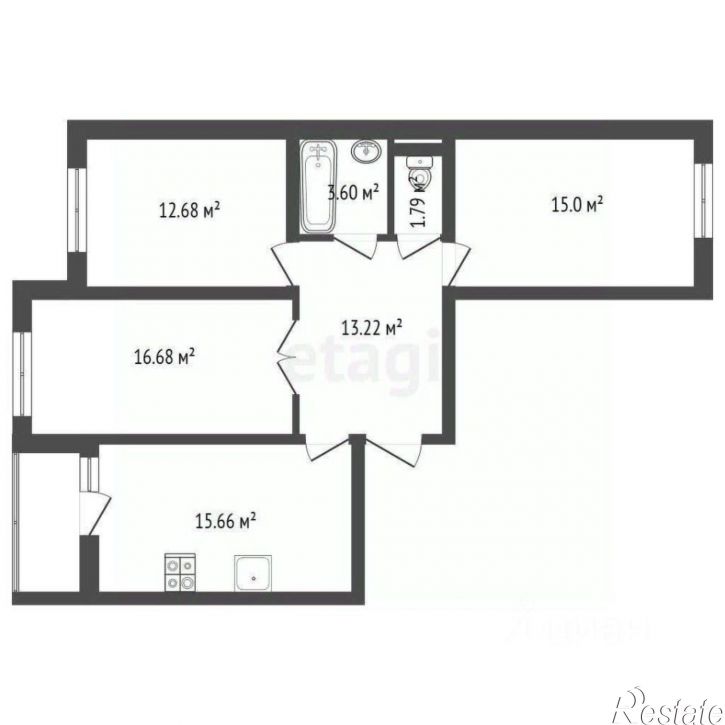 3-комн квартира улица Богданова, 85,  д. 85