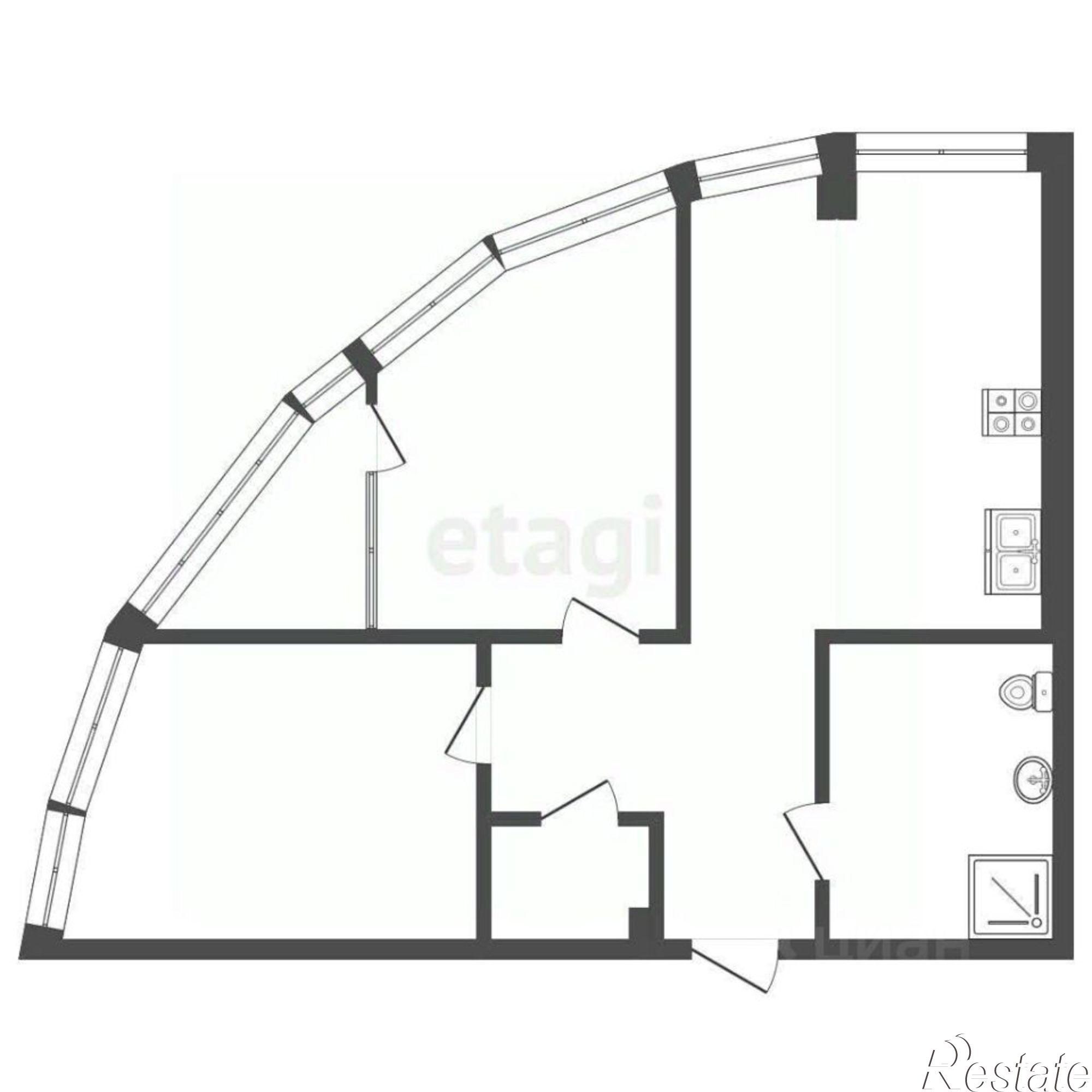 Купить квартиру за 13 900 000 рублей на Береговая улица, 6