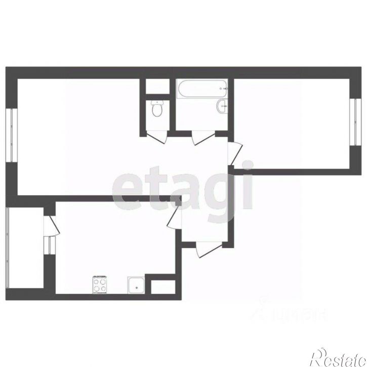 2-комн квартира ул Шаповалова, 1д,  д. 1д