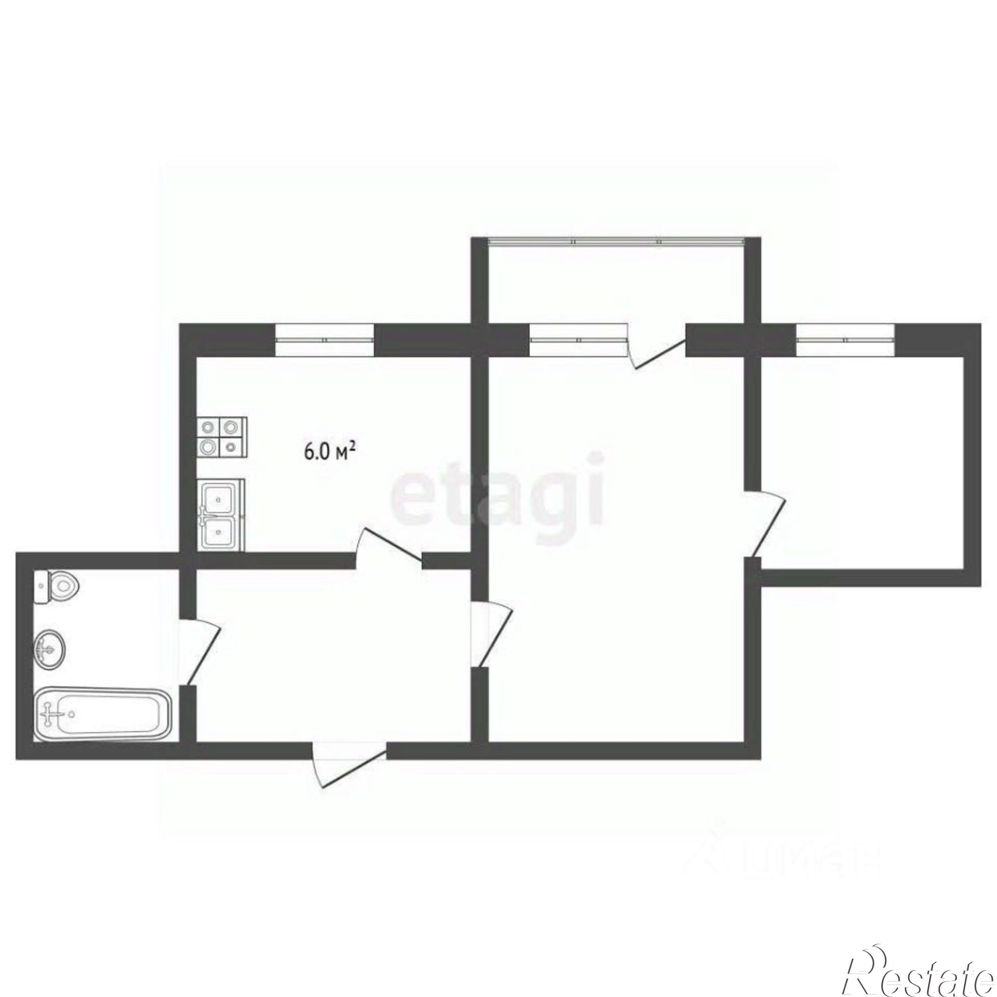 Купить квартиру за 4 200 000 рублей на Металлургическая улица, 114/37