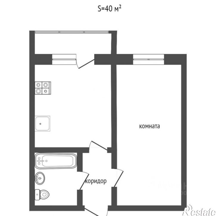 1-комн квартира ул 2-я Краснодарская, 169б 1,  д. 169б 1,  к. 1