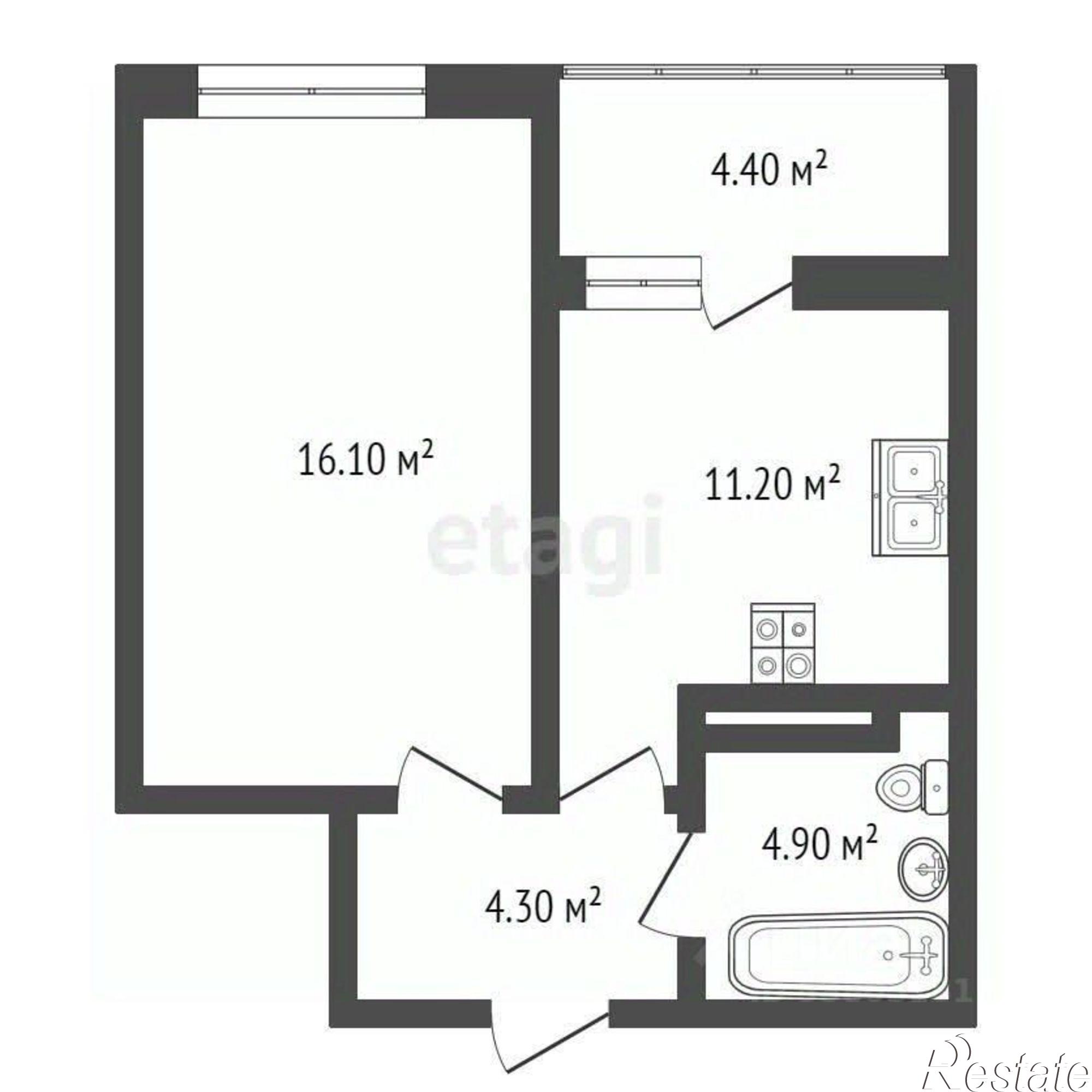 Купить квартиру за 4 800 000 рублей на пр-кт 40-летия Победы, 103а