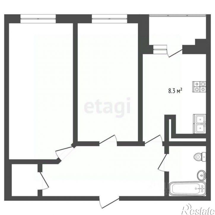 2-комн квартира улица Городовикова, 36,  д. 36