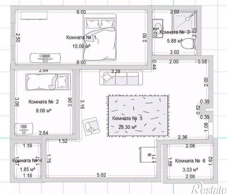 3-комн квартира Гвардейский пер, 13А,  д. 13А