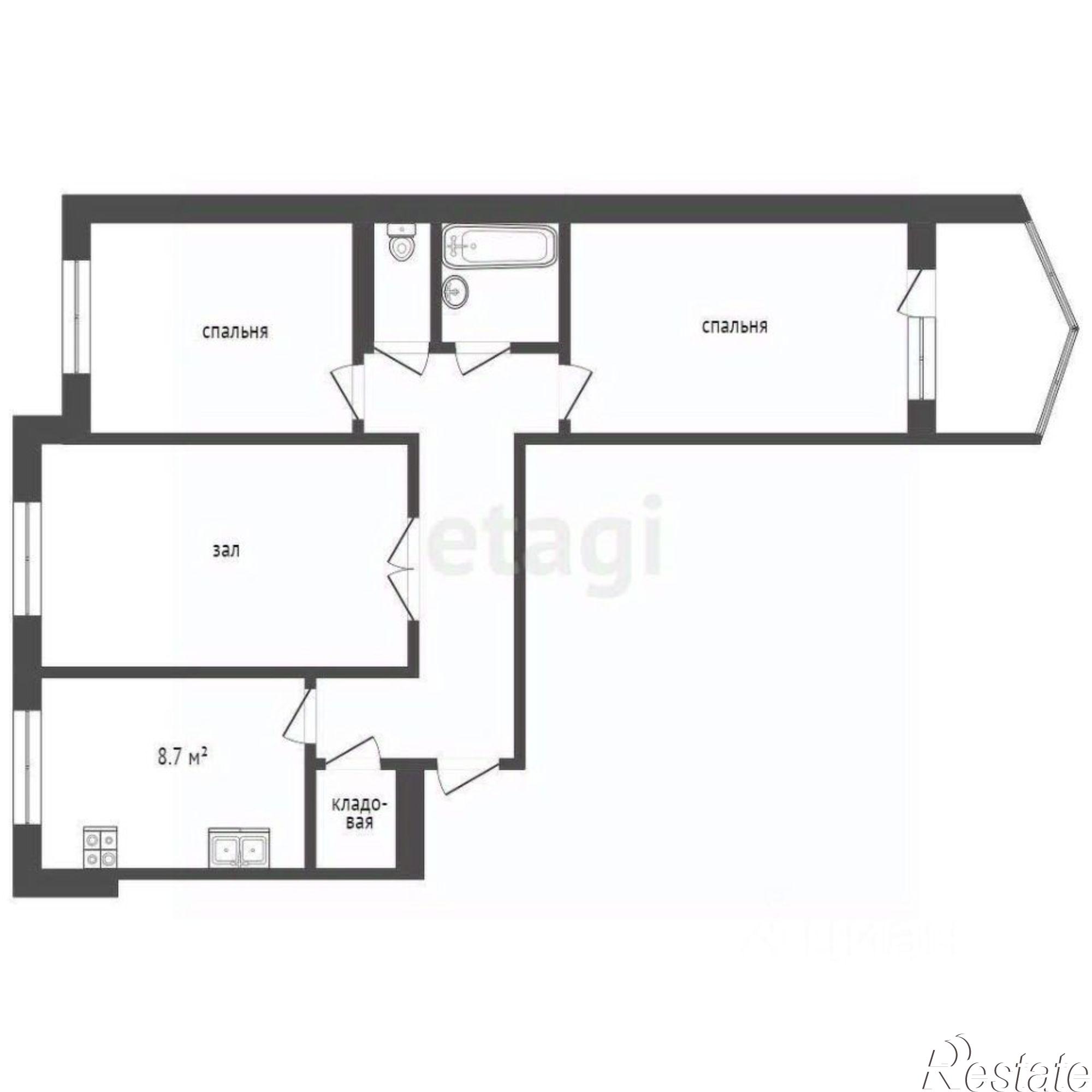 Купить квартиру за 6 800 000 рублей на Орбитальная улица, 64 к1