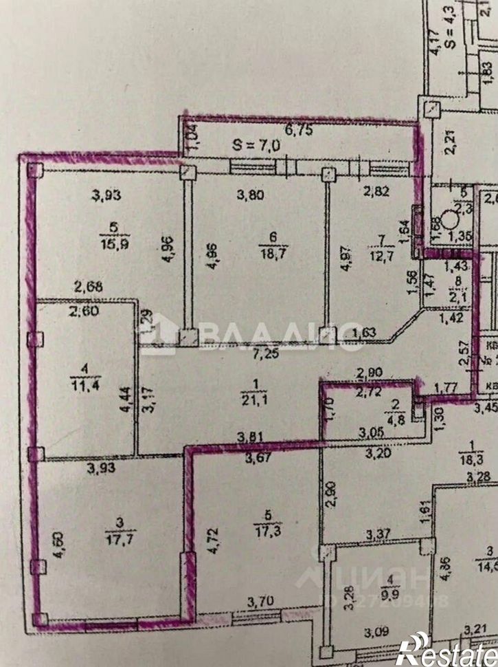 3-комн квартира проспект Михаила Нагибина, 14Г,  д. 14Г