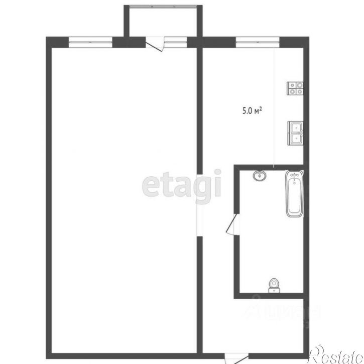 1-комн квартира улица Добровольского, 20 к2,  д. 20 к2