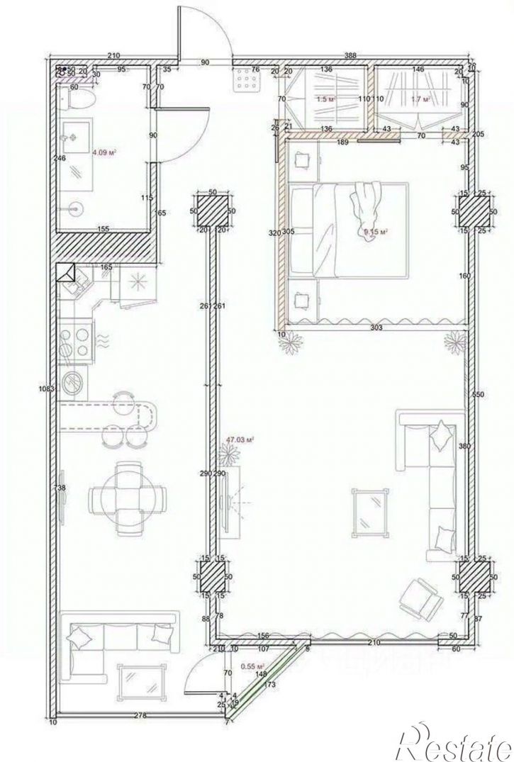 2-комн квартира проспект Ленина, 105Г,  д. 105Г