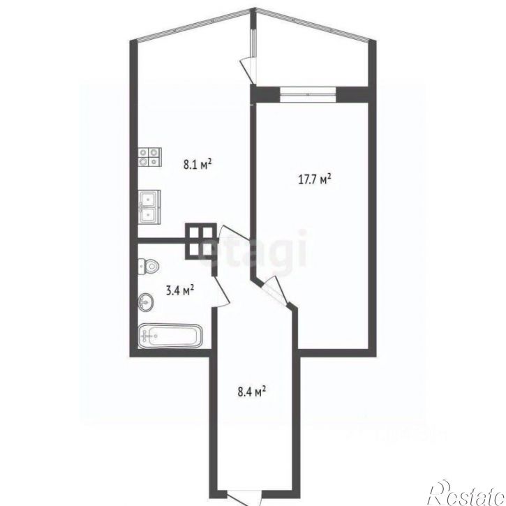 1-комн квартира ул Башкирская, 12,  д. 12