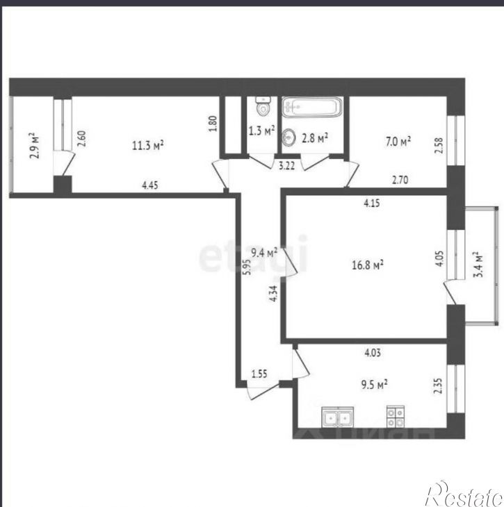 3-комн квартира ул Текучева, 112/1,  д. 112/1