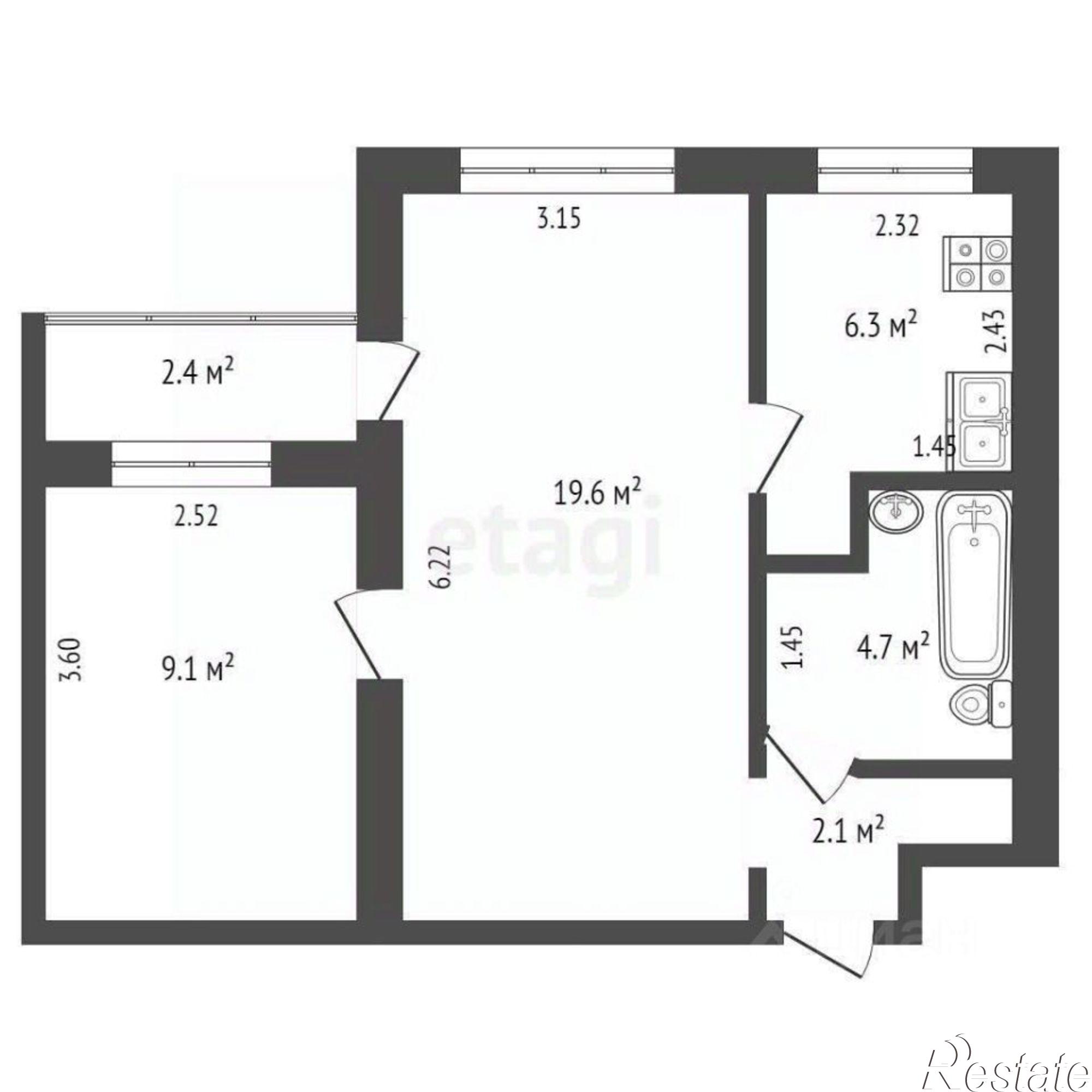 Купить квартиру за 7 200 000 рублей на Доломановский переулок, 101