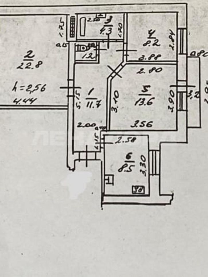 3-комн квартира Журавлёва, 135