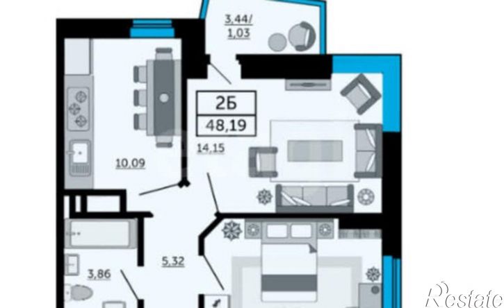 2-комн квартира ул Нансена, 150Б,  д. 150Б