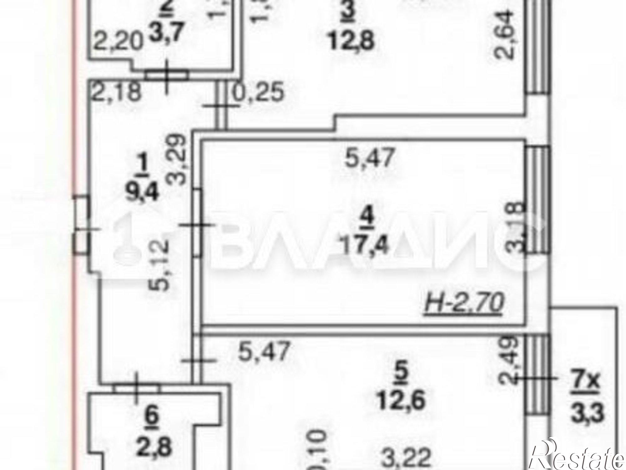 Купить квартиру за 11 450 000 рублей на улица Закруткина, 61