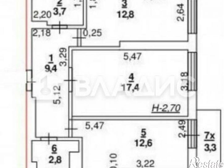 2-комн квартира улица Закруткина, 61,  д. 61