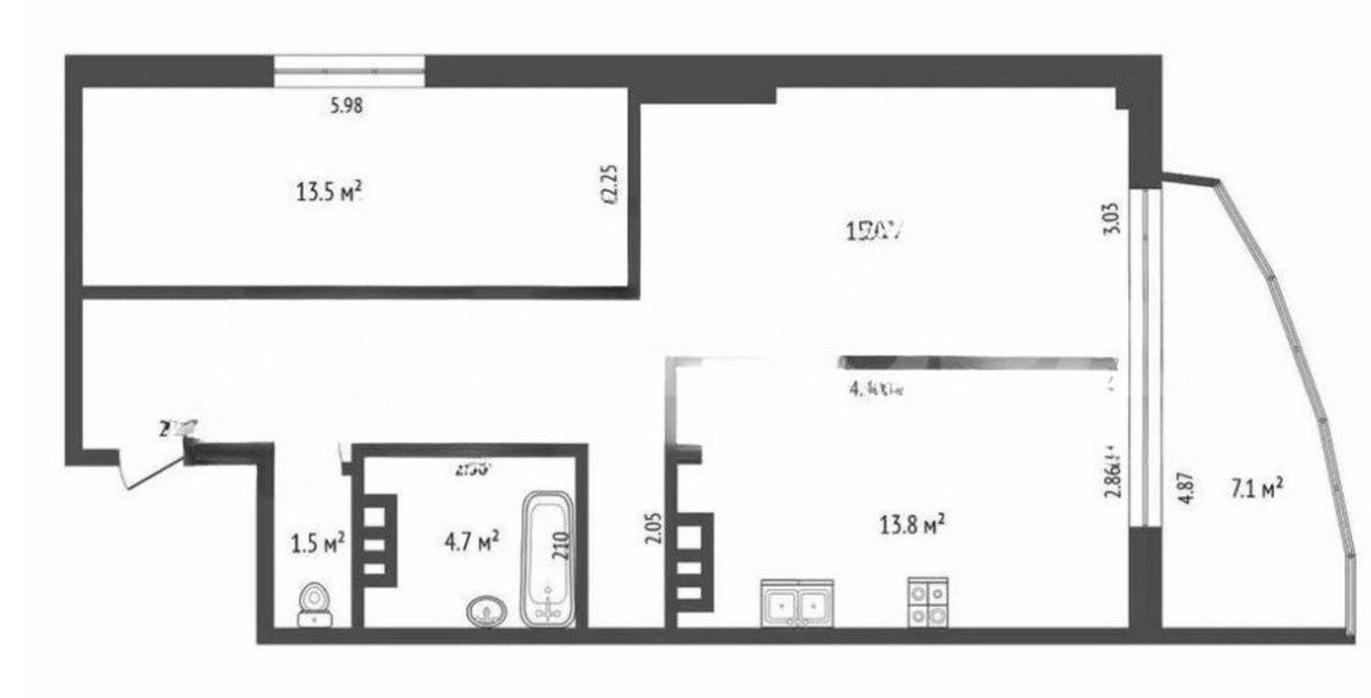 Купить квартиру за 6 000 000 рублей на улица Добровольского, 15/5