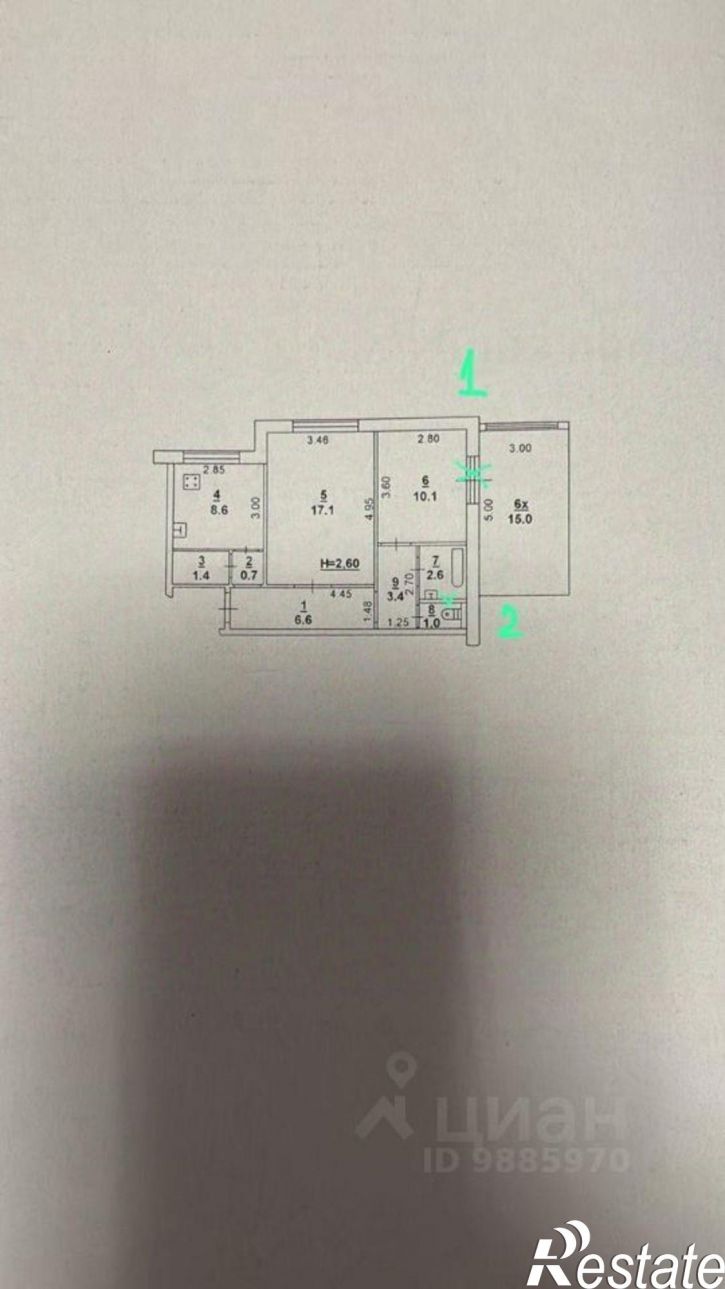 3-комн квартира ул Волкова, 9/2,  д. 9/2