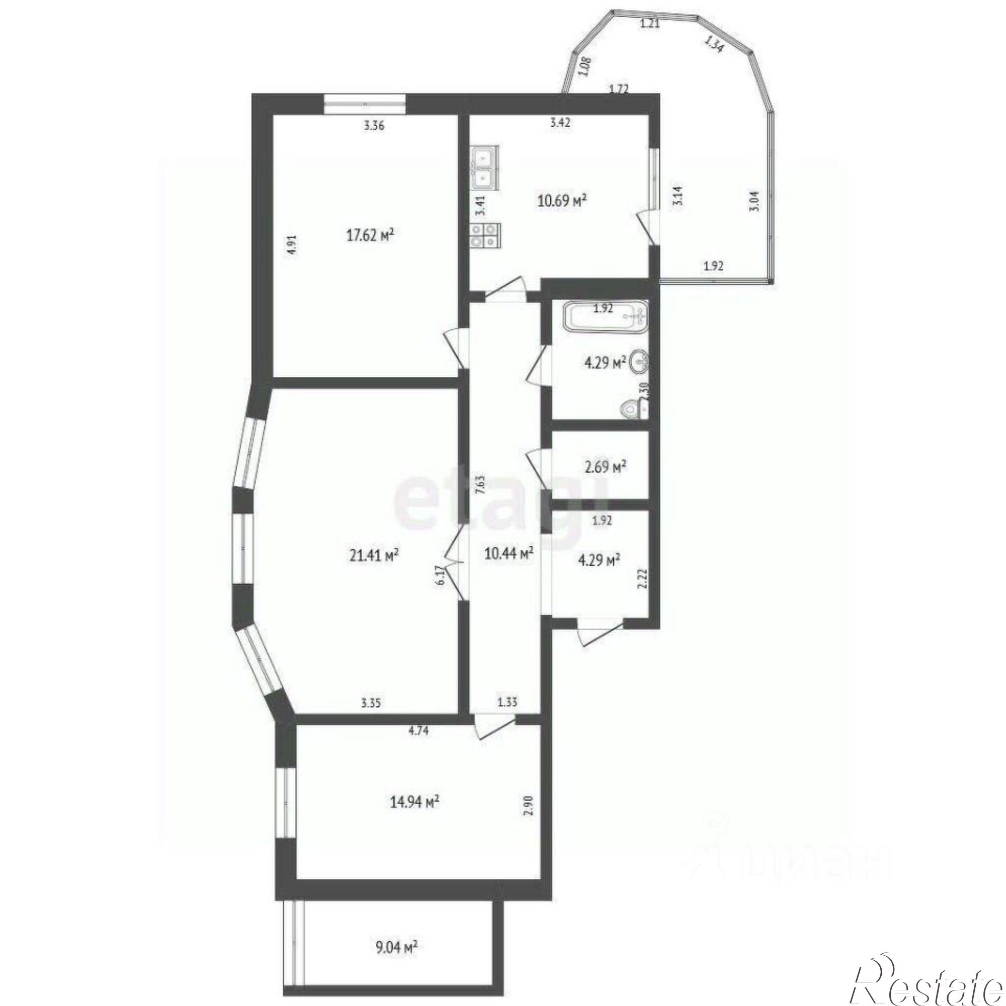 Купить квартиру за 17 000 000 рублей на проспект Ленина, 68А