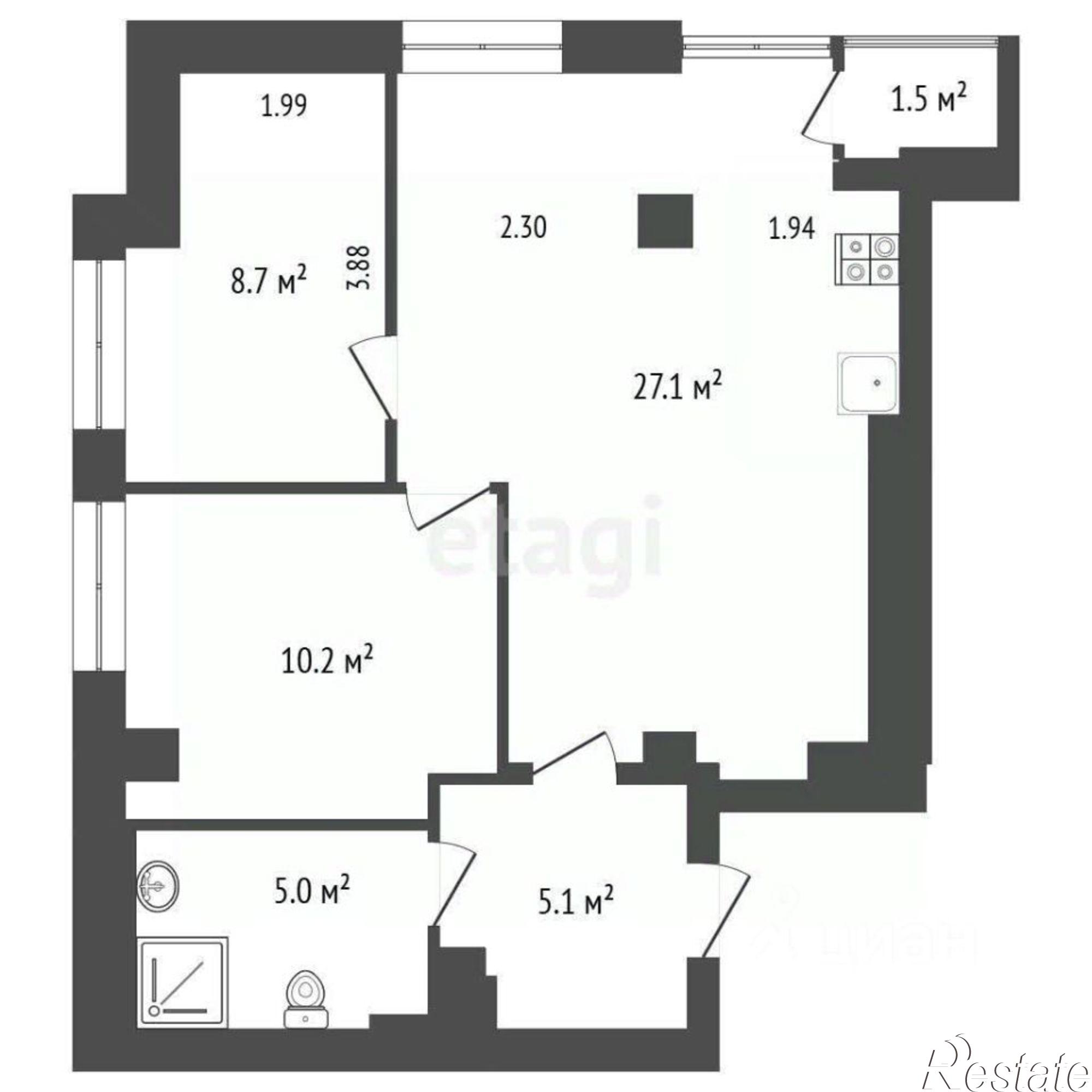 Купить квартиру за 12 800 000 рублей на б-р Комарова, 20в/9а
