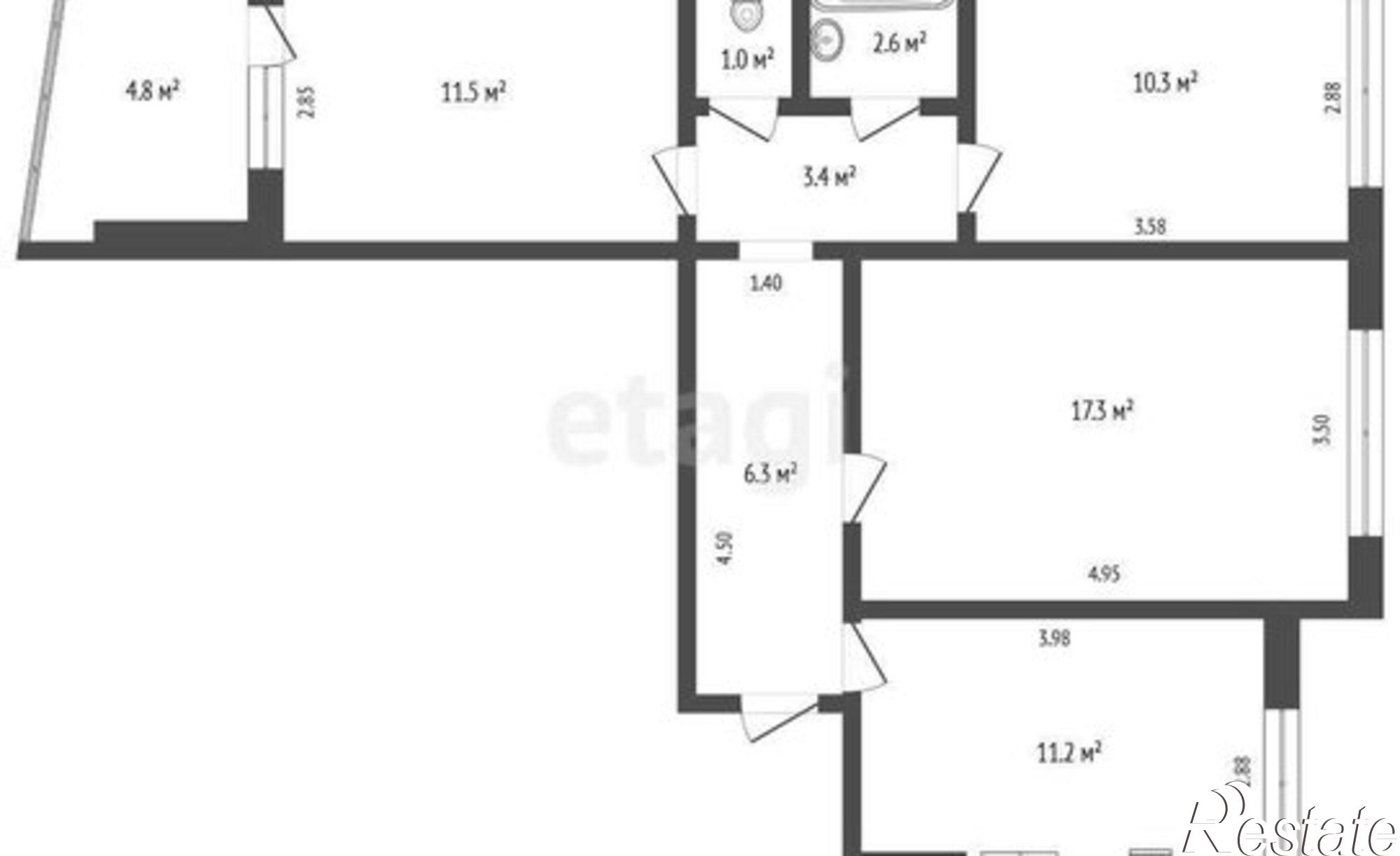 Купить квартиру за 5 400 000 рублей на Коммунистический пр-кт, 51
