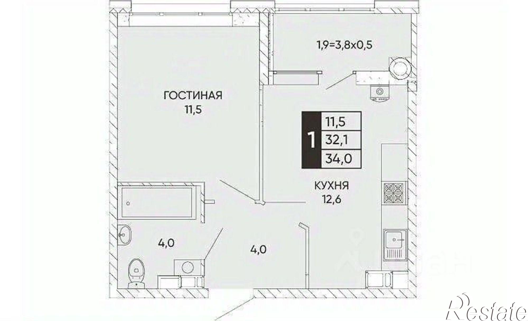 Купить квартиру за 5 300 000 рублей на Левобережная улица, 6/6 с1