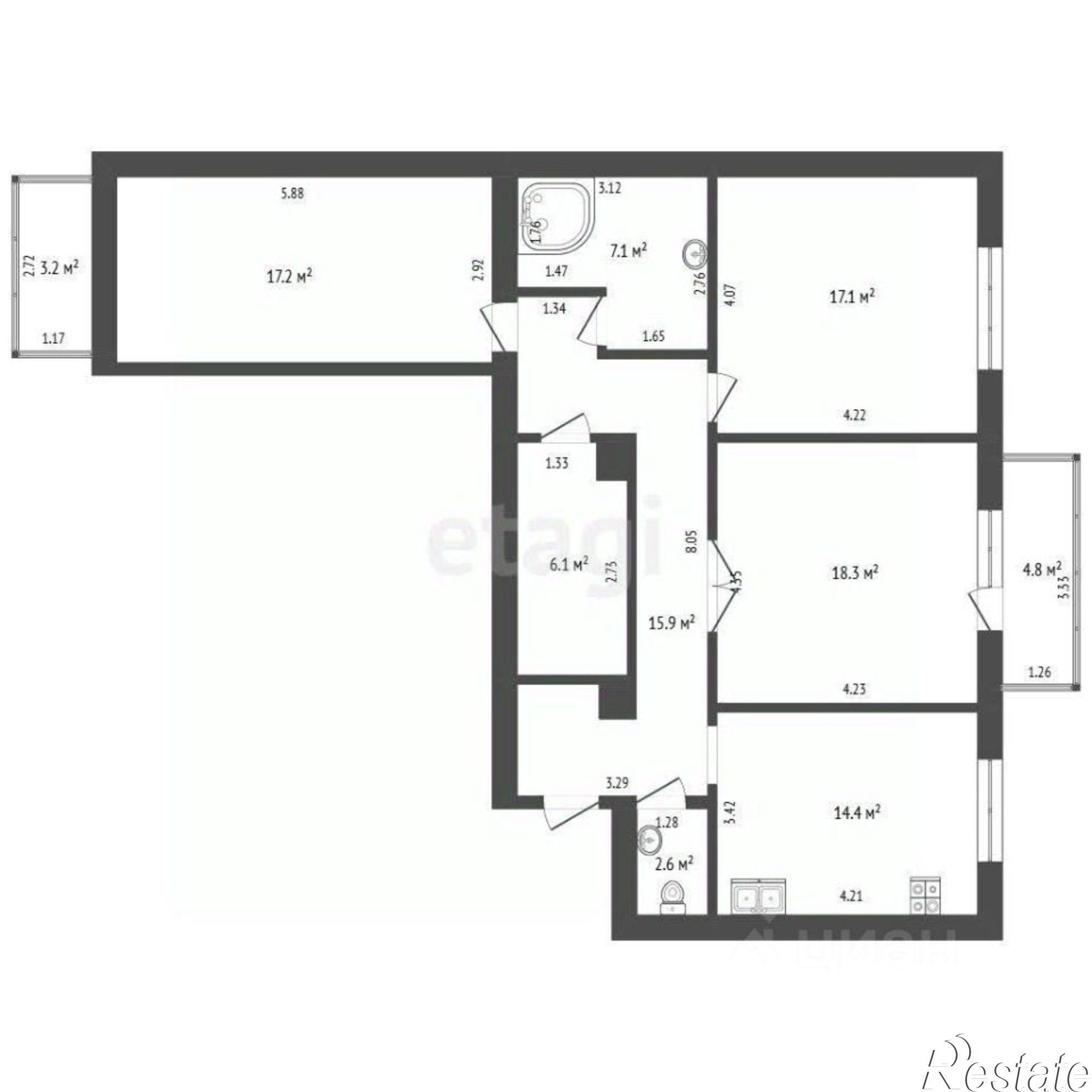 Купить квартиру за 22 300 000 рублей на ул Максима Горького, 55