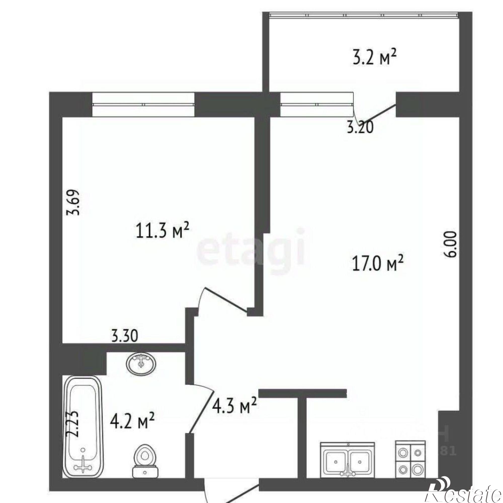 Купить квартиру за 7 820 000 рублей на ул Жмайлова, 19А