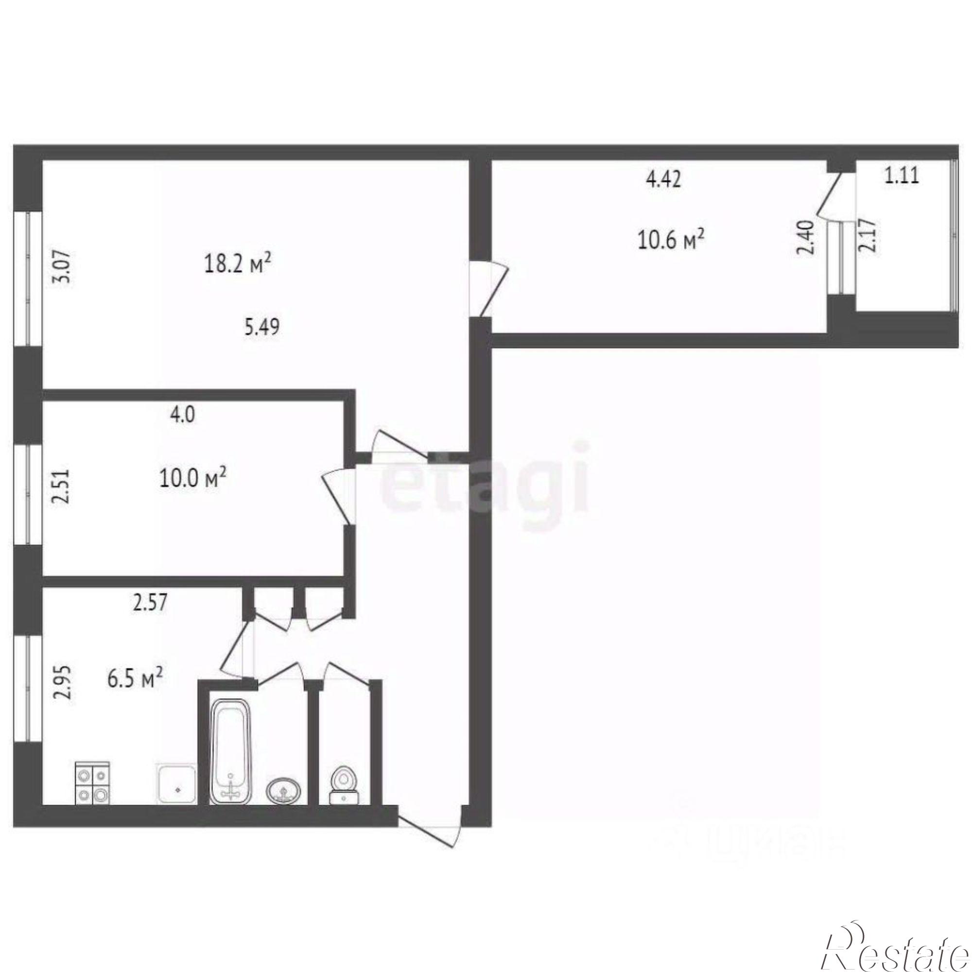 Купить квартиру за 5 550 000 рублей на улица Содружества, 80