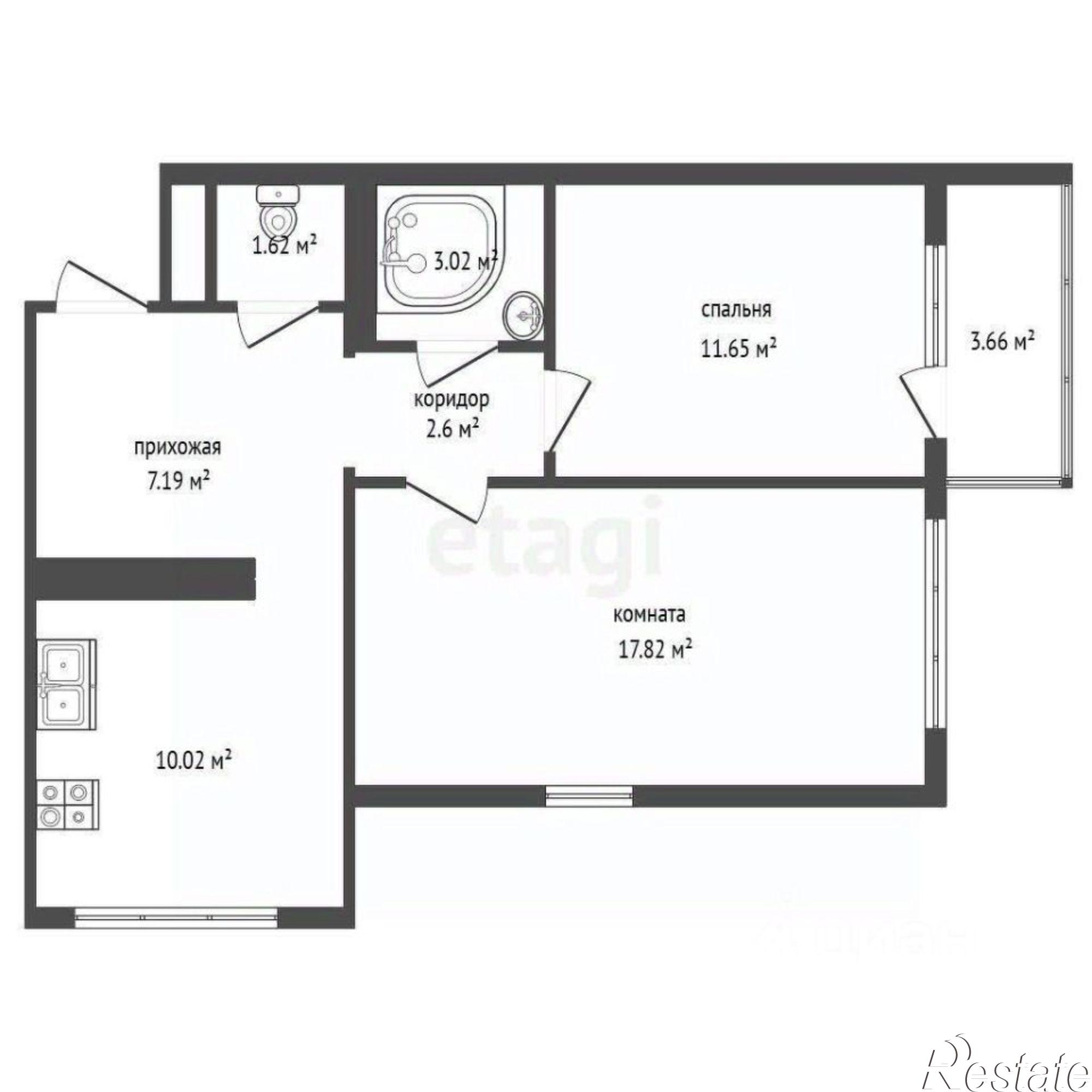 Купить квартиру за 7 350 000 рублей на улица Платона Кляты, 1