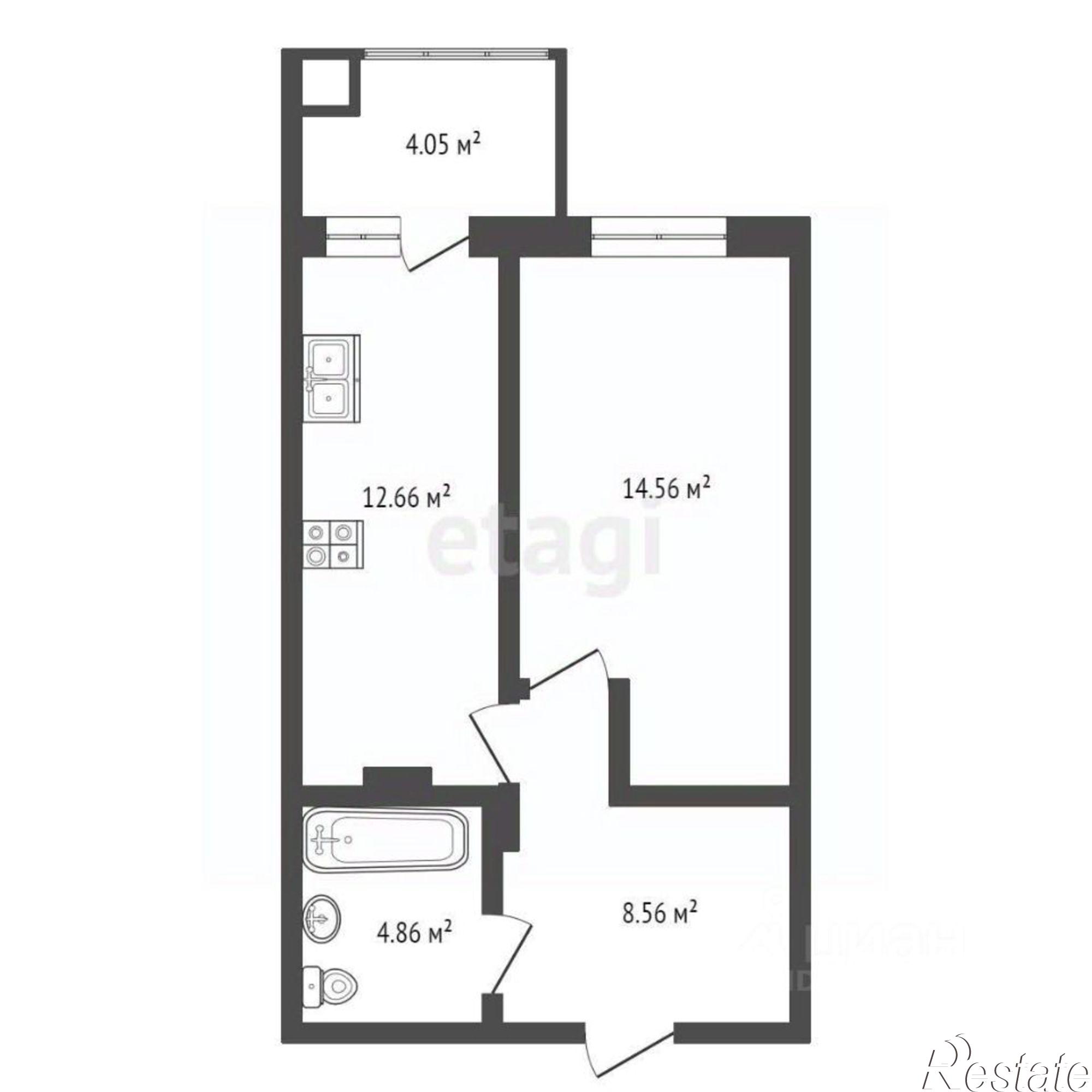 Купить квартиру за 5 800 000 рублей на улица Ларина, 45 с7