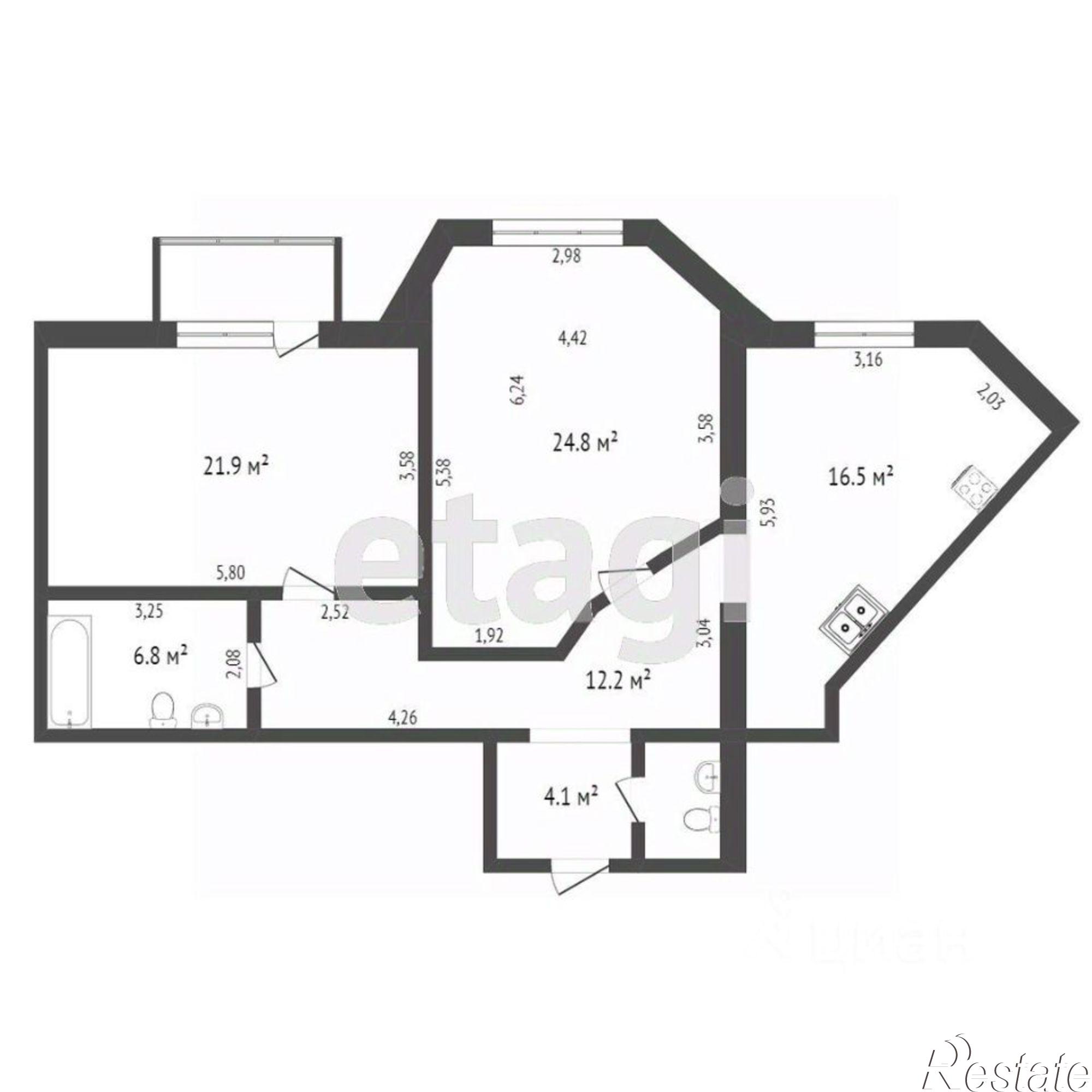 Купить квартиру за 14 087 000 рублей на улица Максима Горького, 51