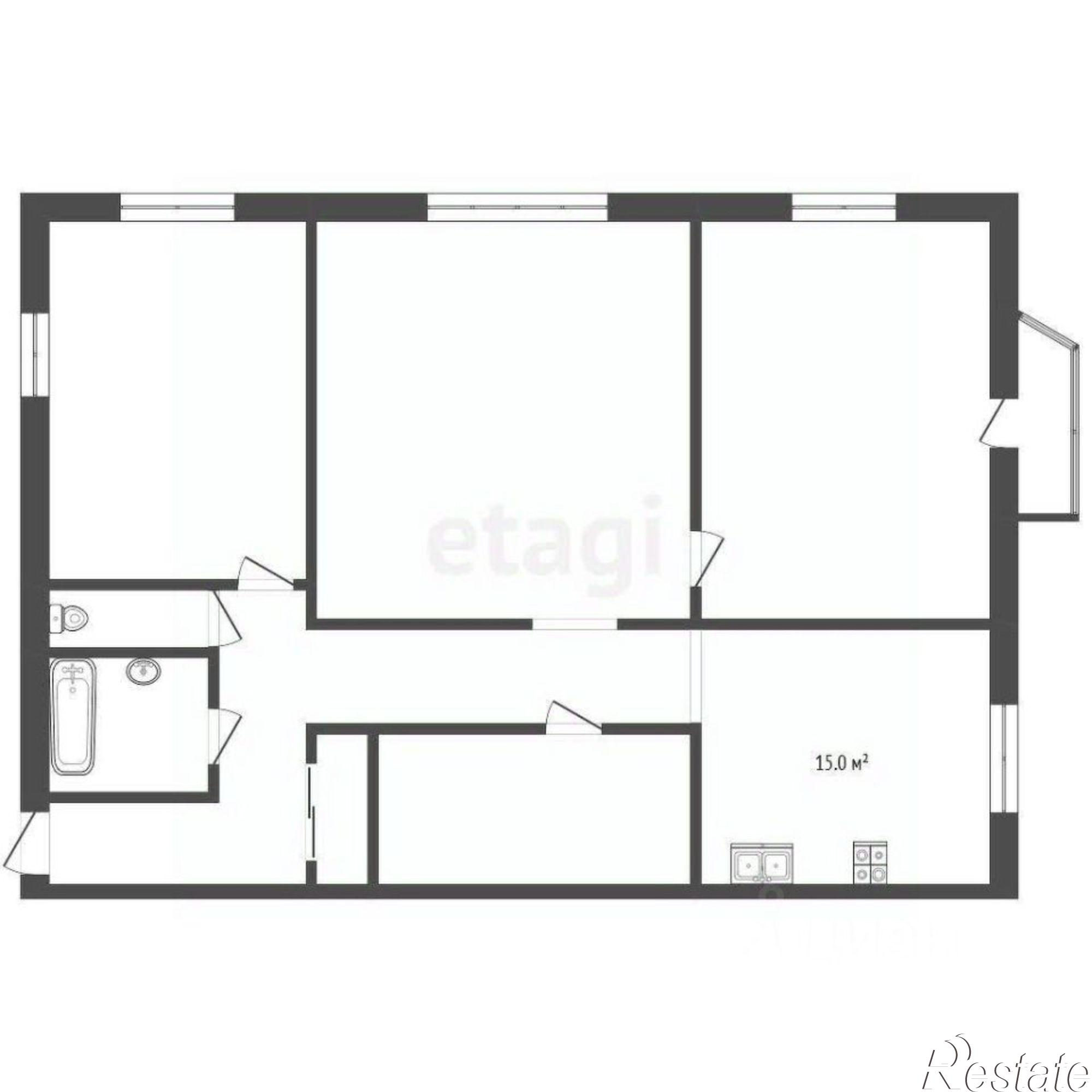 Купить квартиру за 25 000 000 рублей на Пушкинская улица, 138