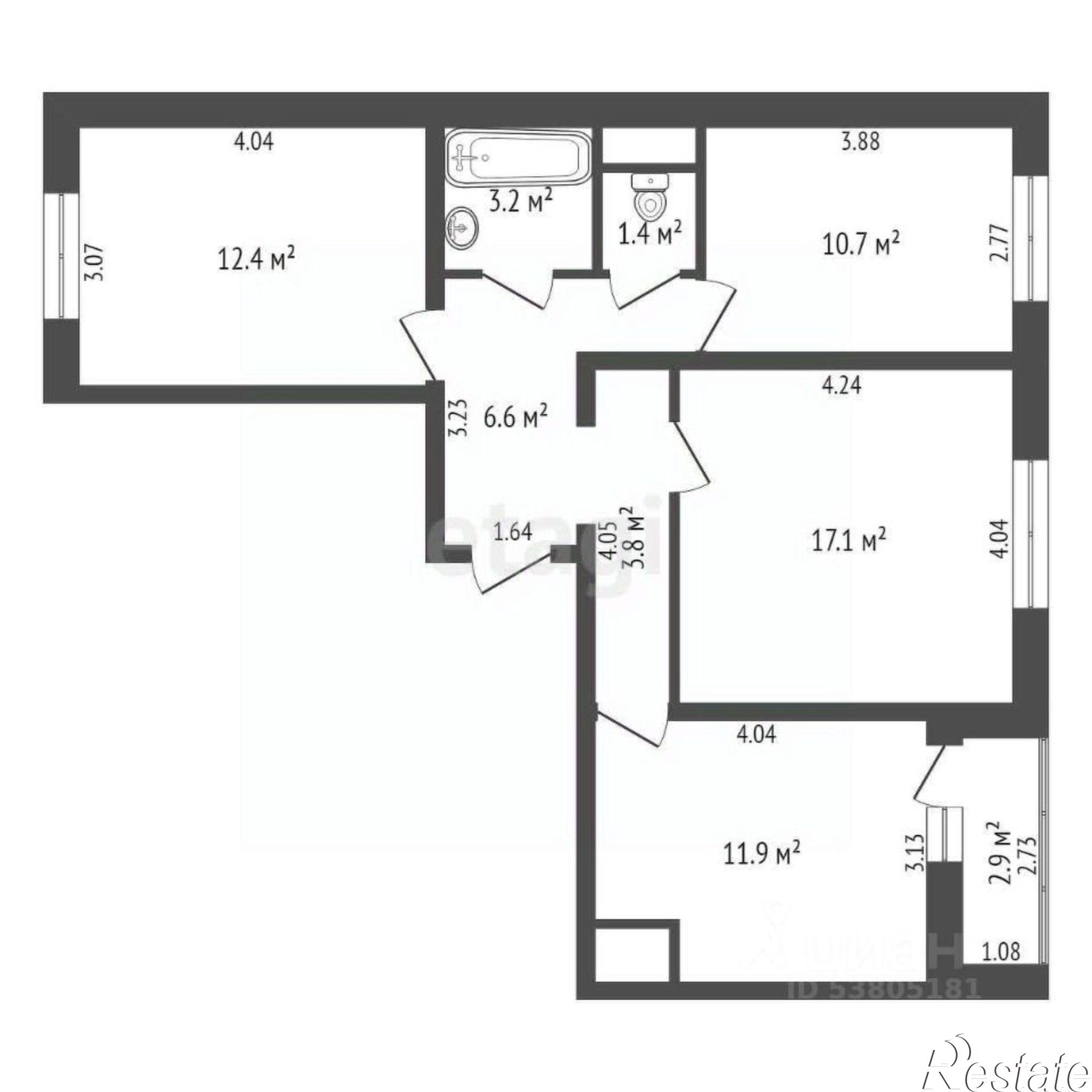 Купить квартиру за 7 500 000 рублей на улица Жданова, 23