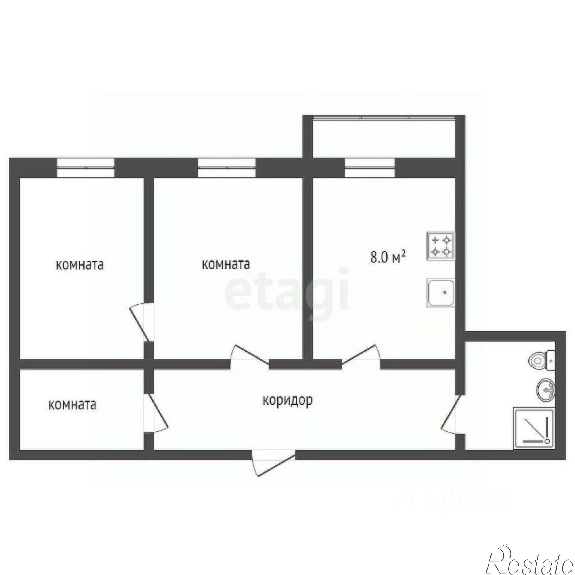 Купить квартиру за 9 700 000 рублей на улица Шаповалова, 1Г с2