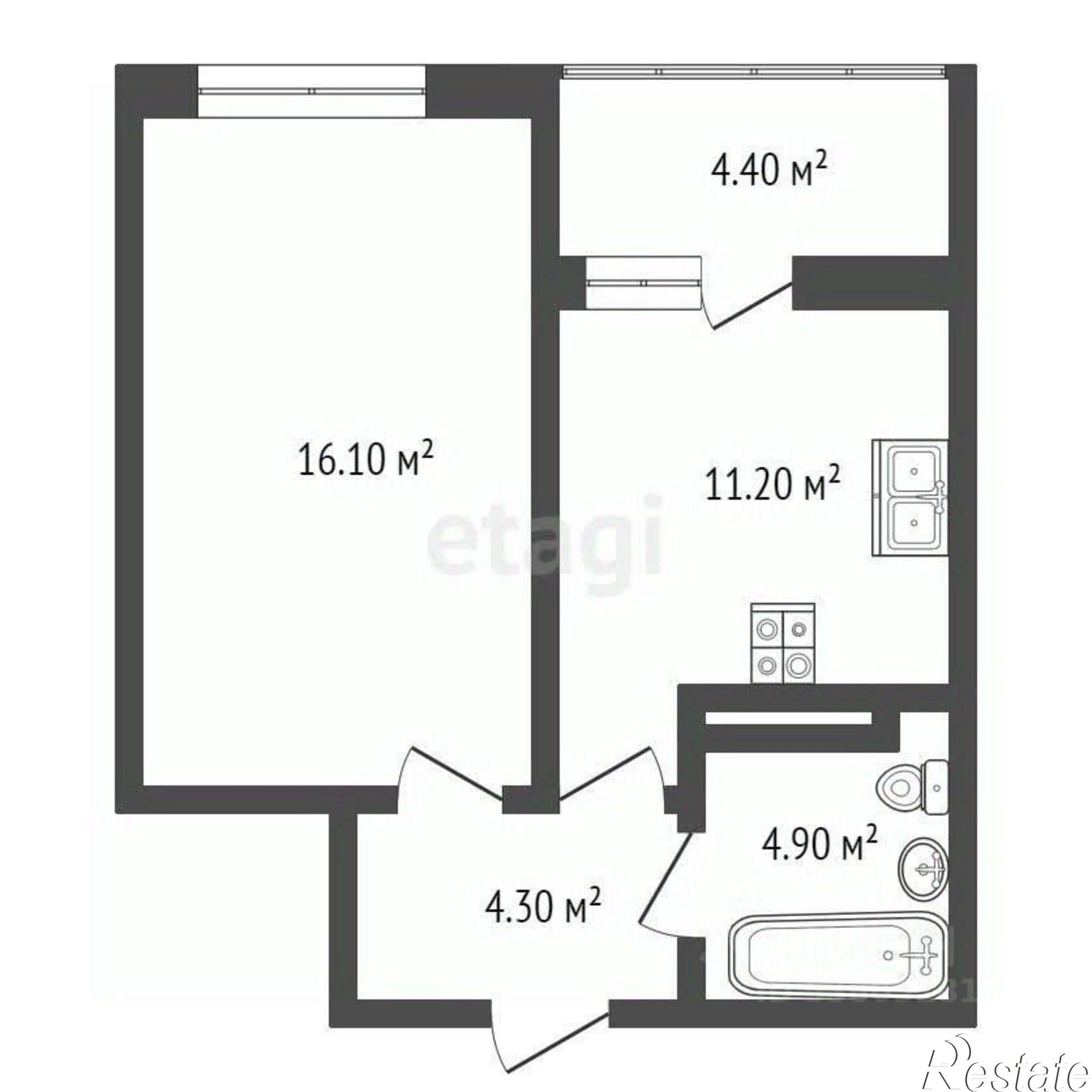 Купить квартиру за 4 800 000 рублей на проспект 40-летия Победы, 111/3