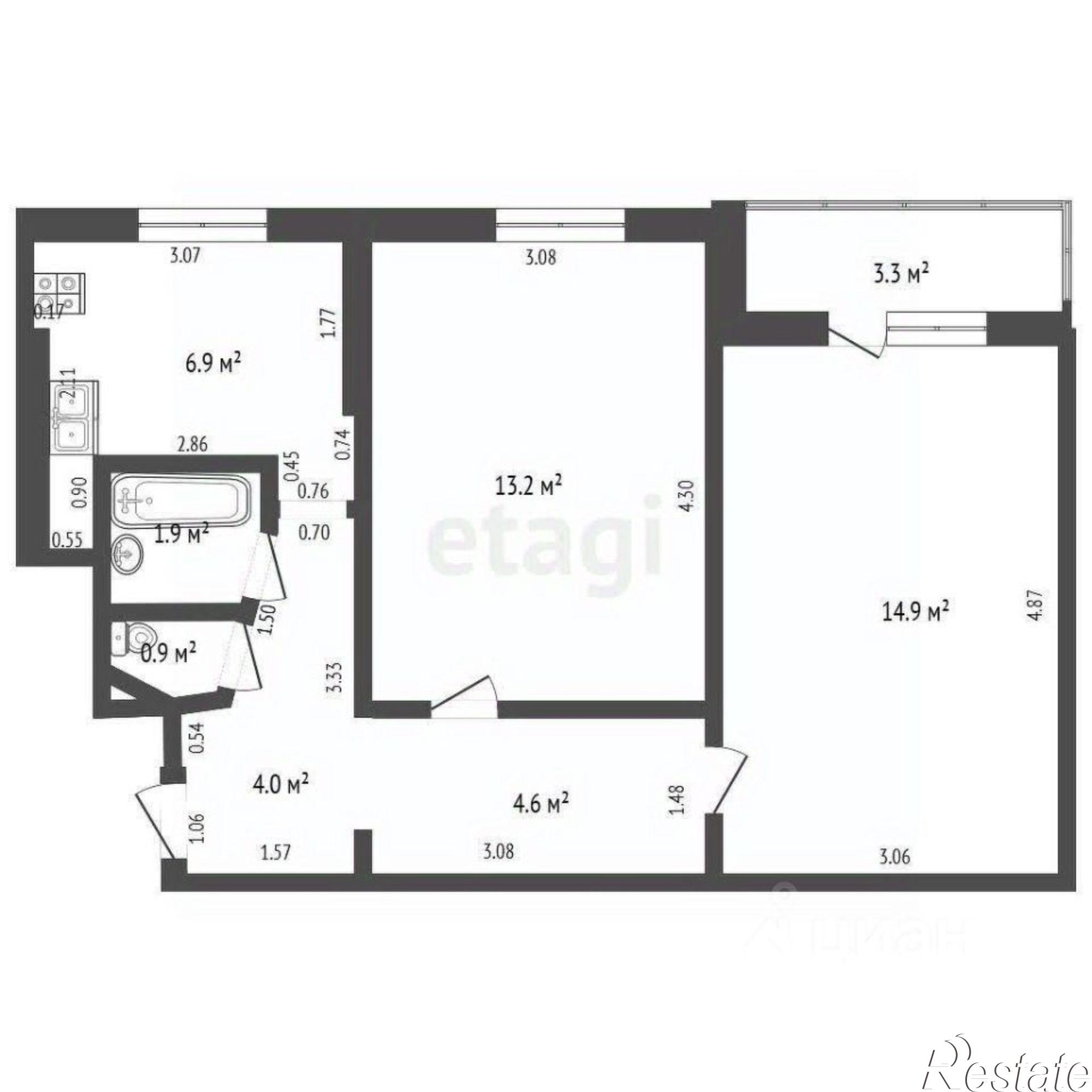 Купить квартиру за 4 850 000 рублей на проспект 40-летия Победы, 73/13