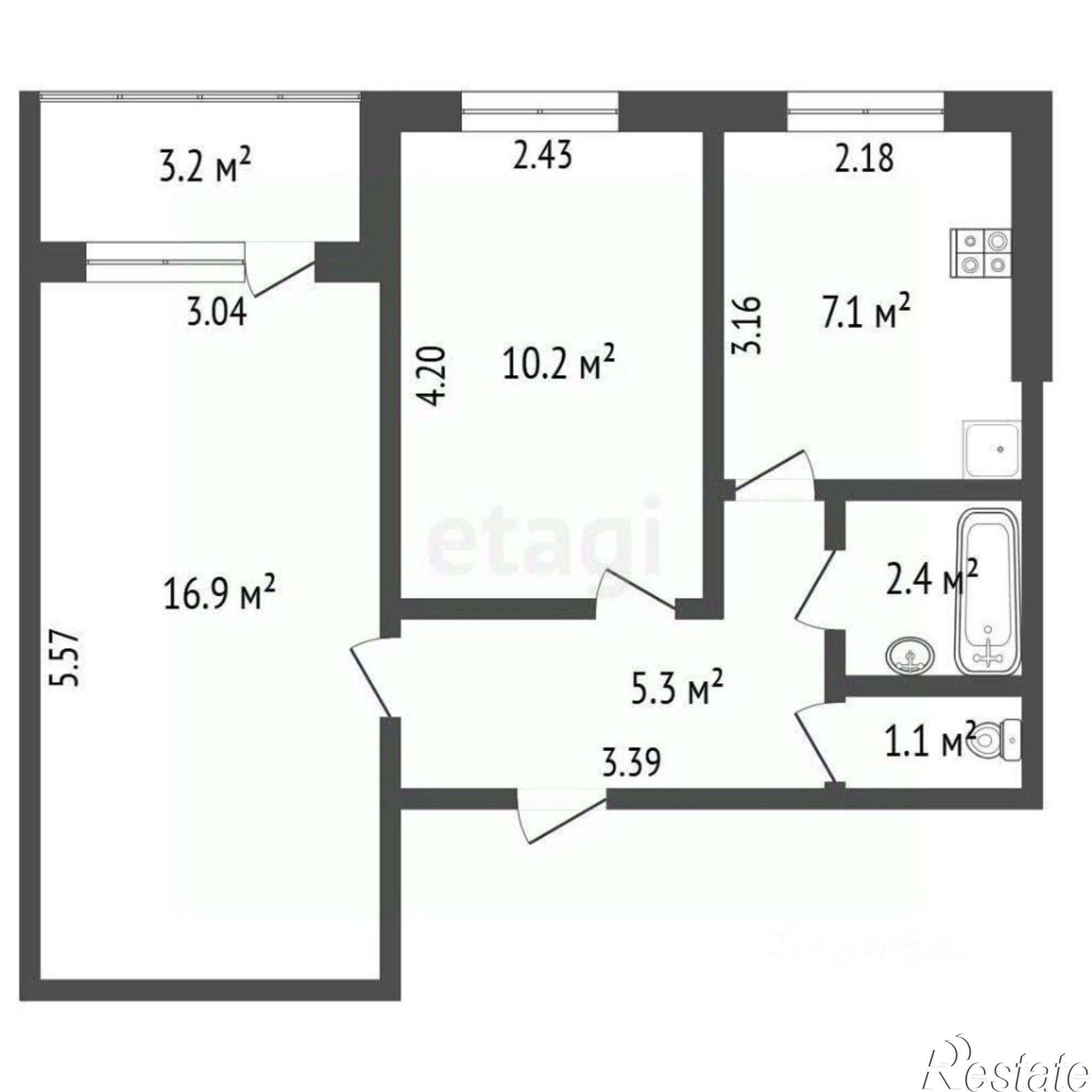 Купить квартиру за 5 000 000 рублей на улица Капустина, 14