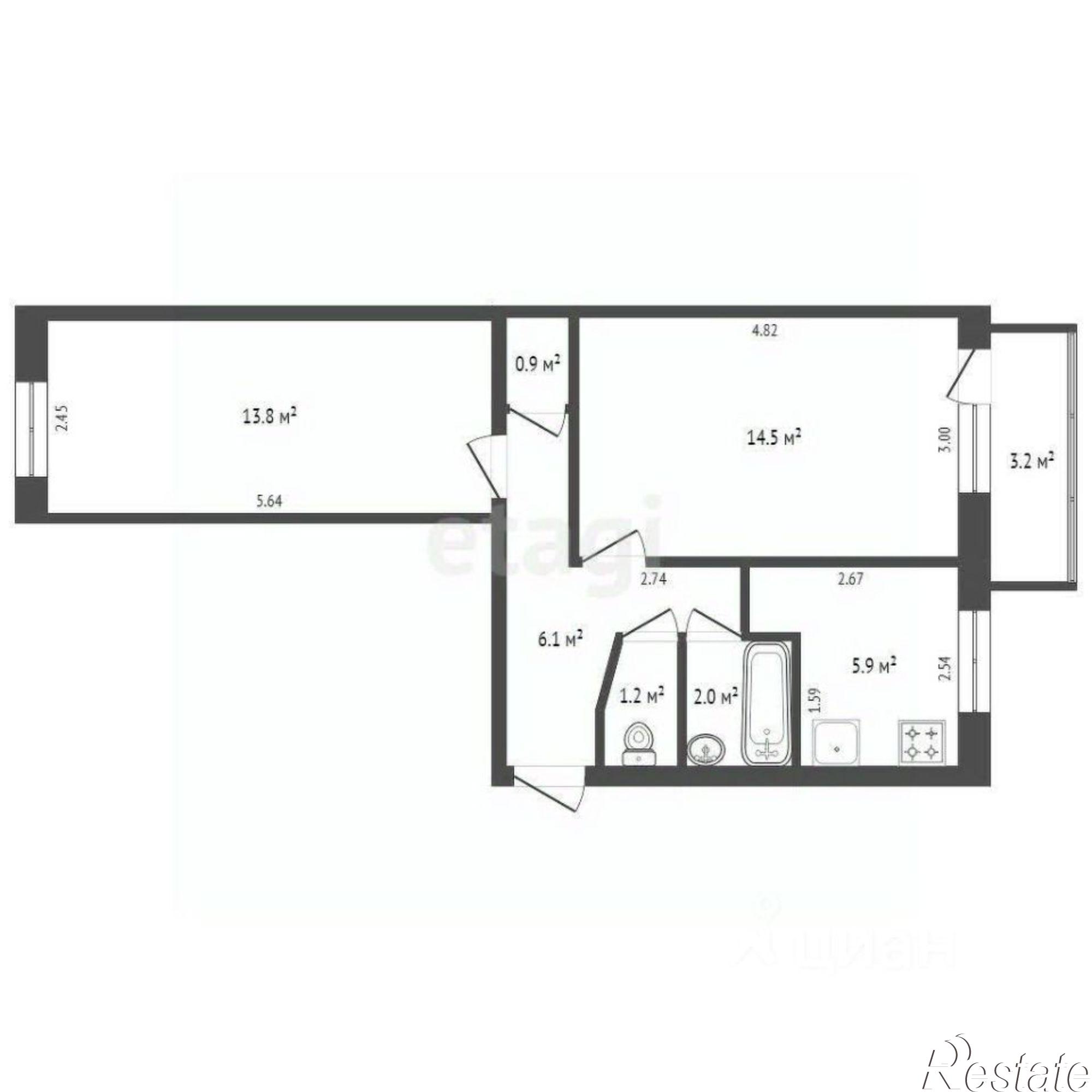 Купить квартиру за 4 150 000 рублей на 2-я Краснодарская улица, 80/1