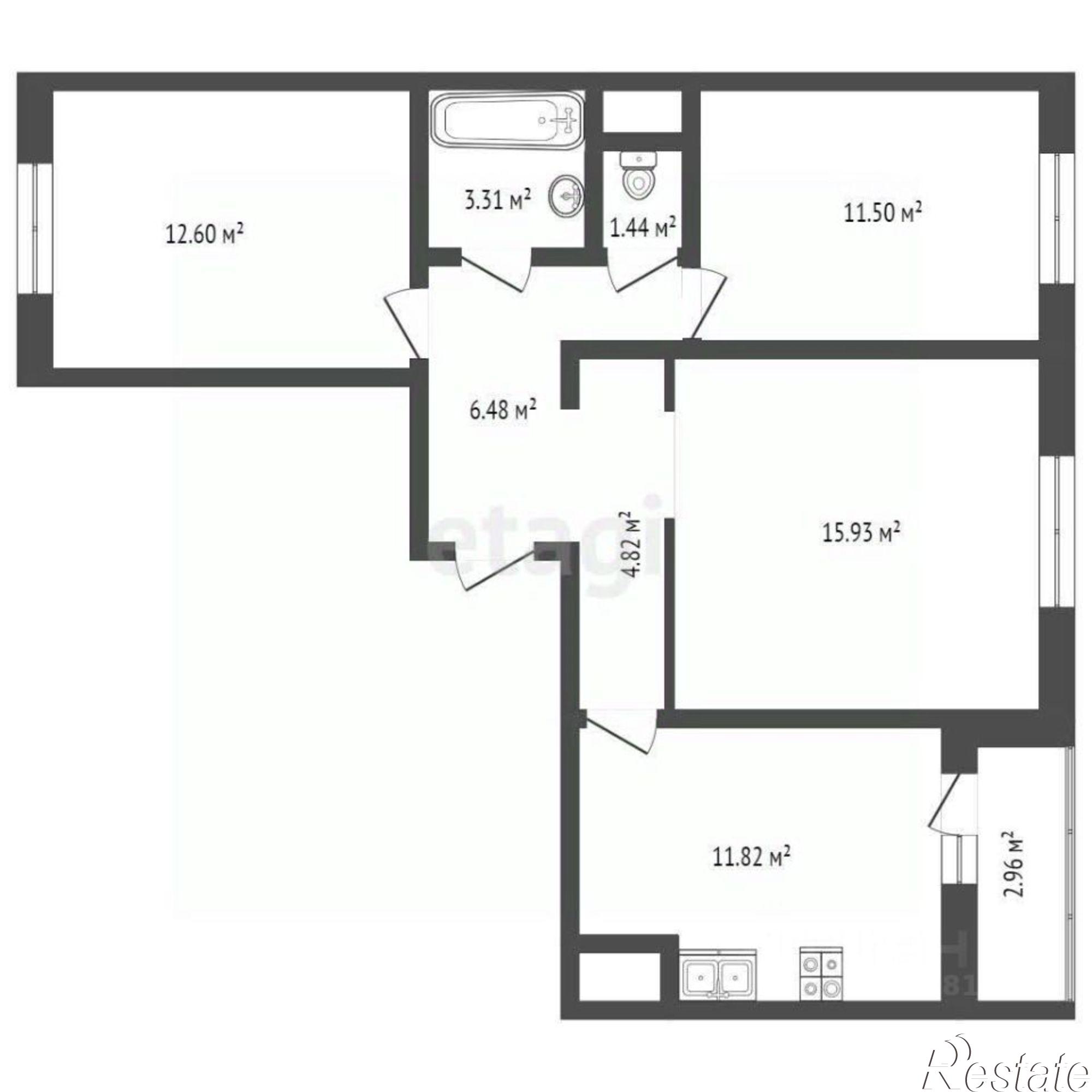 Купить квартиру за 18 500 000 рублей на улица 26-го Июня, 20Б