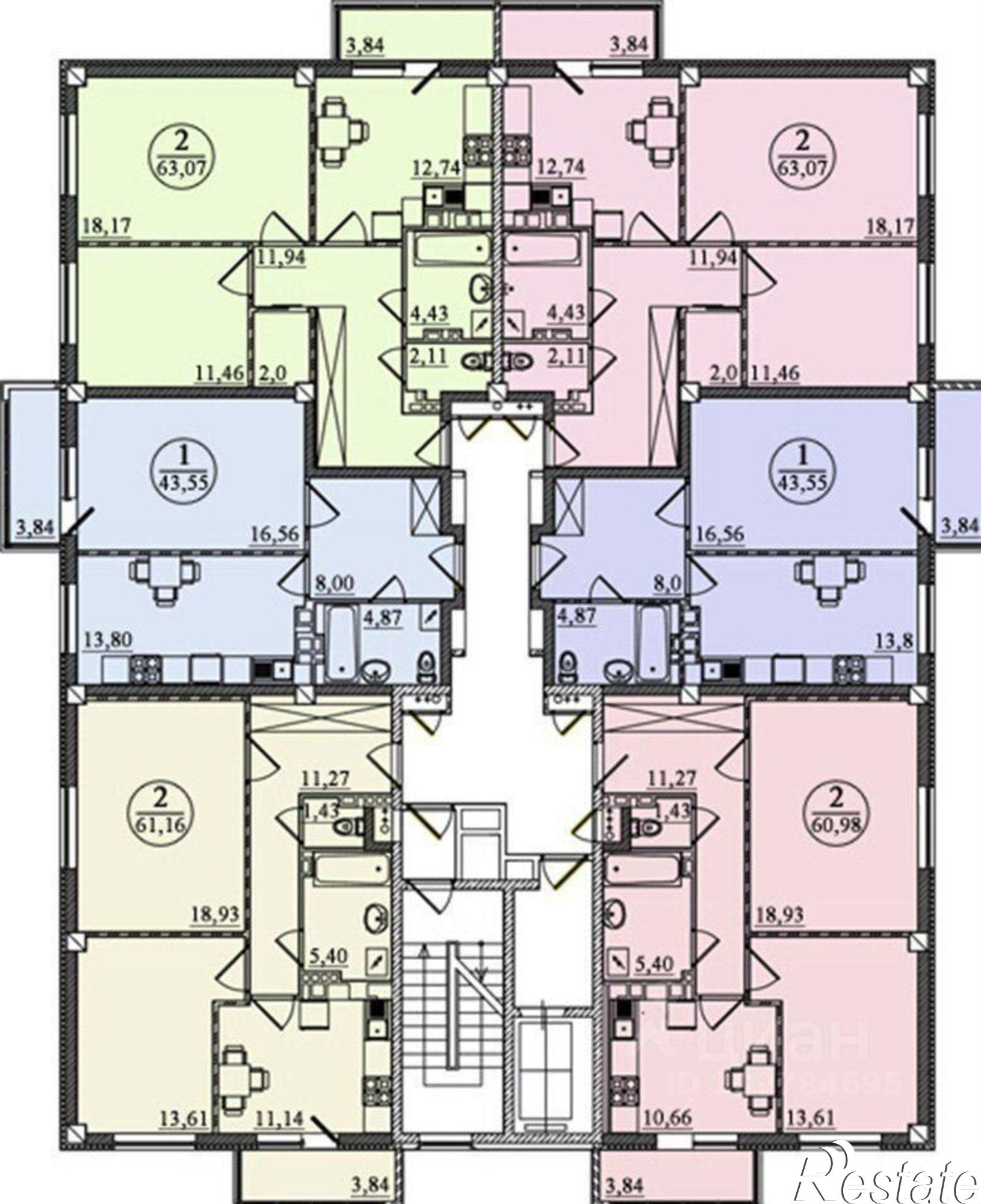 Купить квартиру за 7 900 000 рублей на Халтуринский переулок, 206В