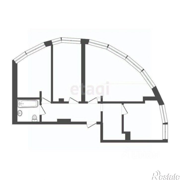 3-комн квартира Береговая улица, 6,  д. 6