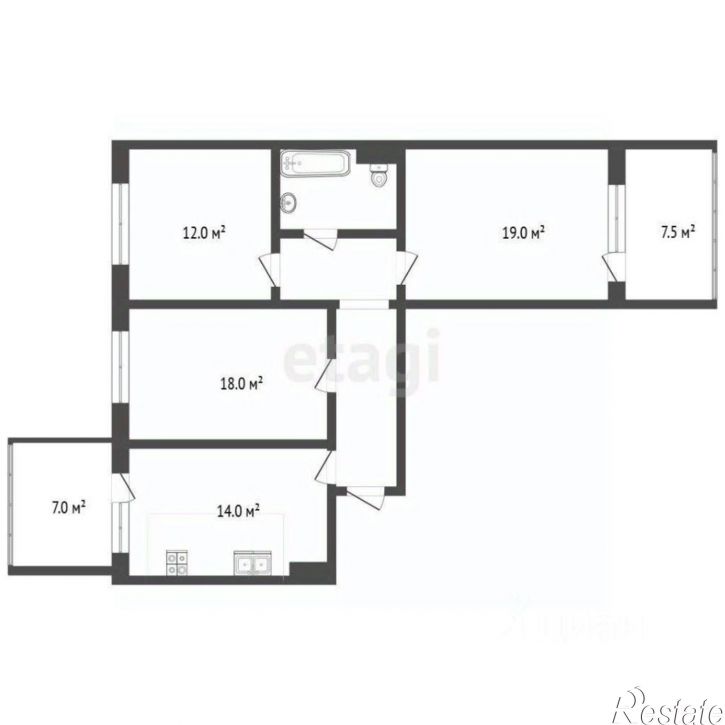 3-комн квартира ул Еременко, 50,  д. 50