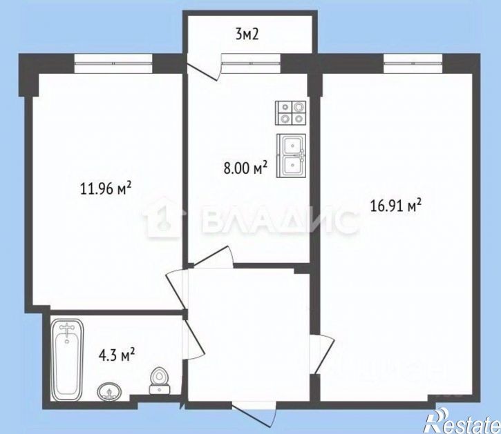 2-комн квартира Стабильная улица, 3 с1,  д. 3 с1