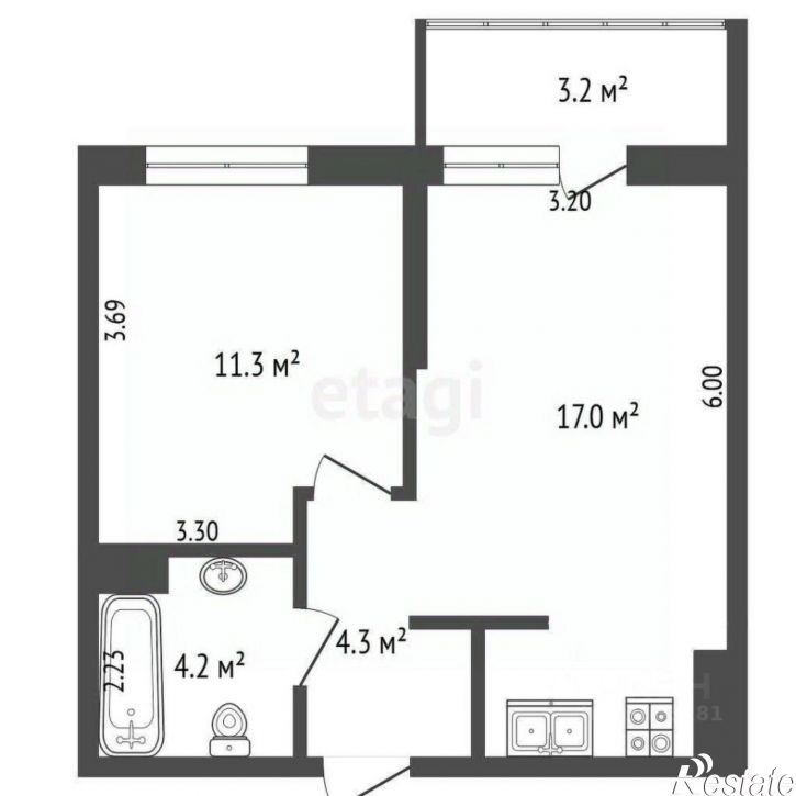 2-комн квартира ул Жмайлова, 19А,  д. 19А