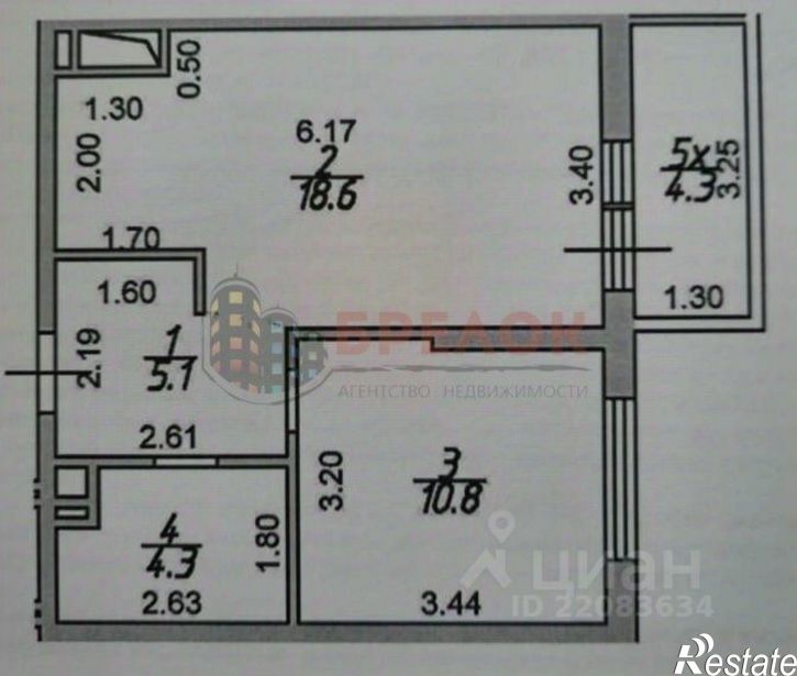 2-комн квартира улица Жмайлова, 19А с1,  д. 19А с1