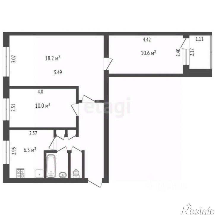 3-комн квартира улица Содружества, 80,  д. 80