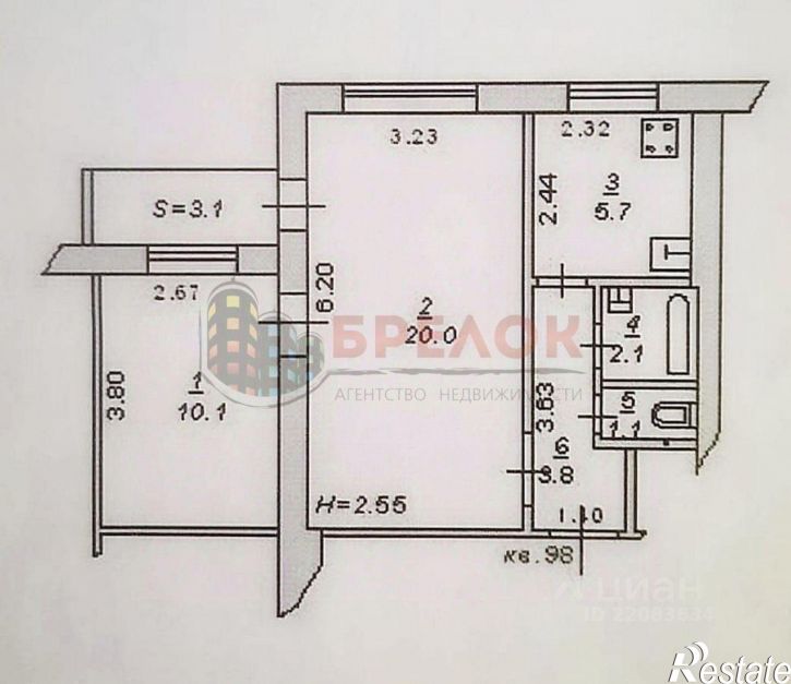 2-комн квартира улица Горбачёва, 73,  д. 73